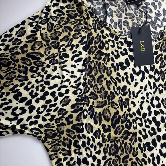 L & B Lucky and Blessed Women’s Plus Leopard Print Shirt Size 3X - Picture 7 of 11